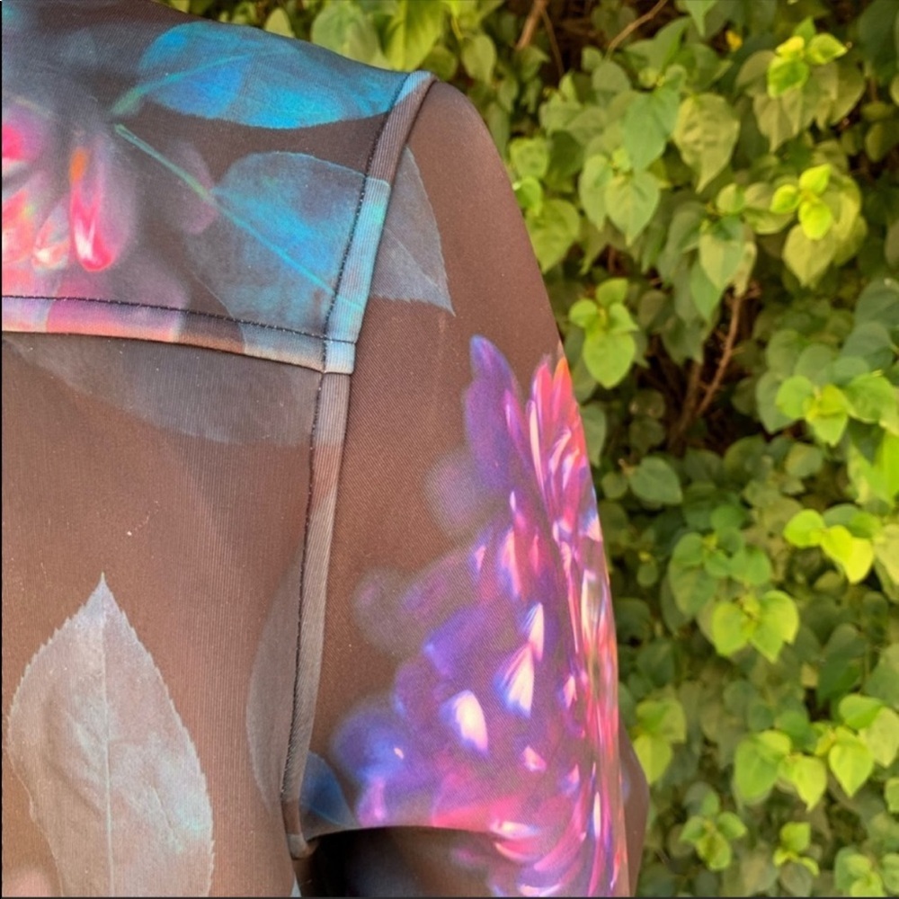 Donna Karan floral- printed Bomber Jacket - Picture 9 of 12